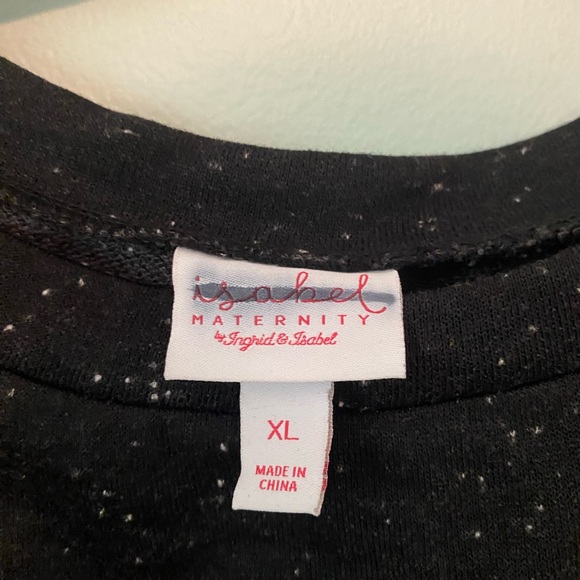 Open shoulder ruffle maternity sweater - Picture 5 of 7